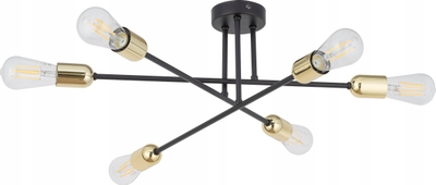 Llambadar tavoni TK Lighting Vista 6673, 6xE27, metal, i zi me ari