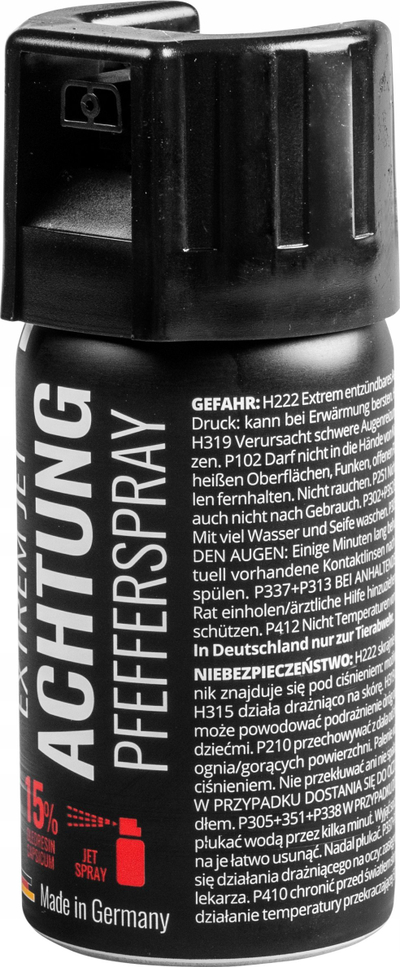 Sprej vetëmbrojtës Achtung Extrem Jet, 15% OC, 40ml, i zi