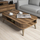 Tavolinë ulëse ScanMod Design Crook, 105x60x35cm, druri melamine, ngjyrë arre