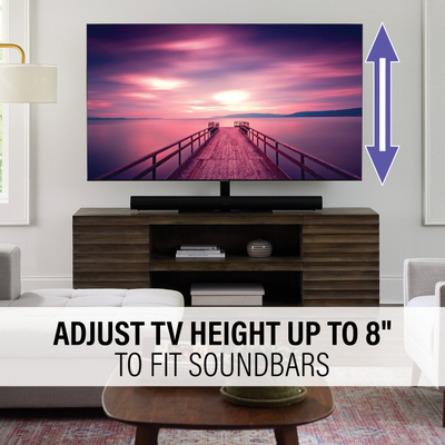 Стоечка маса за телевизор Санус VSTV2, 40\"-86\", ротирачка, црна