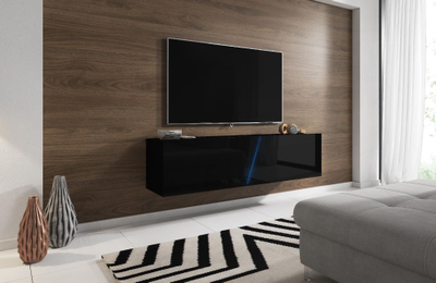 Kabinet TV Maelie 160, 2 dyer, LED RGB, i zi me llokum