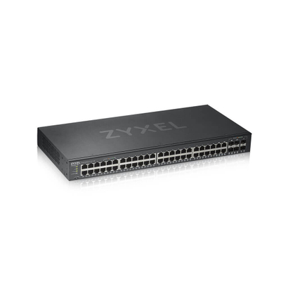 Switch i menaxhuar Zyxel GS1920-48V2, 48 porta Gigabit, PoE, i zi