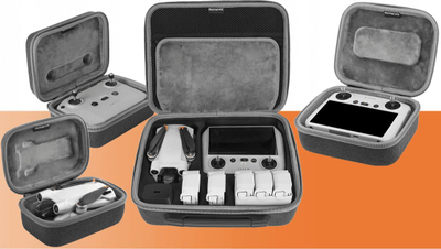 Kuti mbrojtëse droni Sunnylife MM3-B390 për DJI Mini 3 Pro edhe Mini 3, ngjyrë gri e zezë