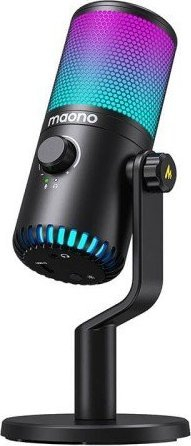 Mikrofon USB Maono DM30, kondensator kardioid, me drita RGB, i zi