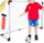 Set portë futbolli me top dhe pompë Football Goal Ball Pump 23459, plastike, për kalamaj, shumëngjyrëshe