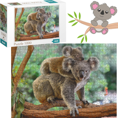 Puzzle Dodo Koala Baby and Mom, 1000 copa, shumëngjyrësh