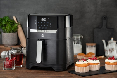 Fritëzë me ajër OBH Nordica Easy Fry & Grill Precision 2in1 Digital, 4.2L, panel digjital, e zezë