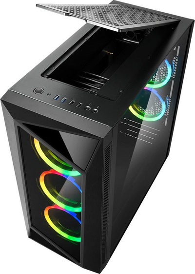 Kapak magnetik sipër PC Deepcool REV200 me filtër pluhuri, i zi