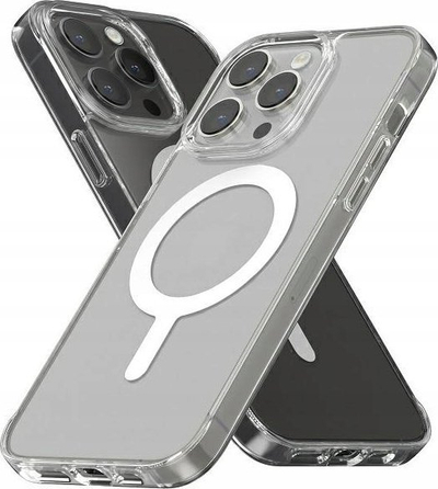 Kapak telefoni Mercury MagSafe Jelly Hard, për iPhone 15 Pro Max 6.7", transparent