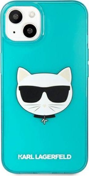 Mbështjellës telefoni Karl Lagerfeld KLHCP13SCHTRB, për iPhone 13 mini, hardcase, blu me shkëlqim