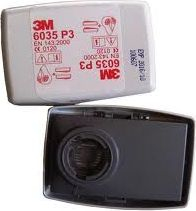 Сет заштитни филтри 3M P3 6035, 2 парчиња, црни