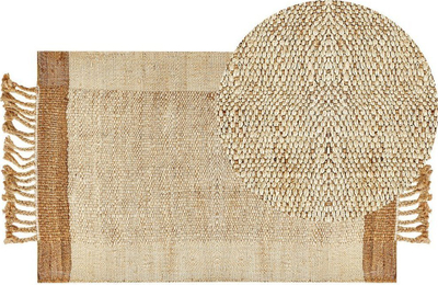Tapet Beliani DEDEMLI, 80x150 cm, jute me pambuk, bezhë krem