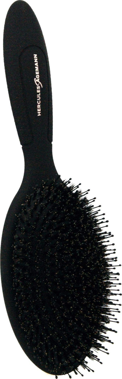 Четка за коса Hercules Sagemann Brush 9151 Oval Care, влакна од најлон и дива свиња, црна