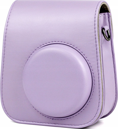 Çantë kamerë LoveInstant Instax Mini 11, eko lëkurë, me rrip, vjollcë