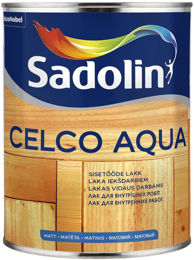 Llak druri Sadolin Celco Aqua, mat, 2.5L, transparent