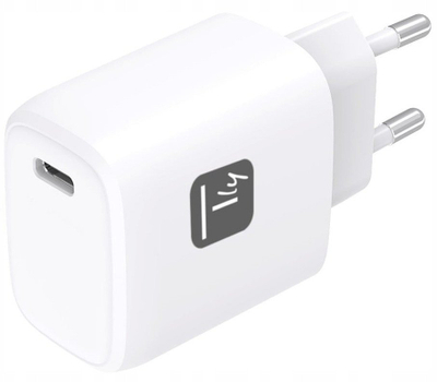 Karikues murit Techly GaN USB C, 20W, me port USB C, i bardhë