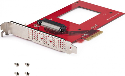 Kartelë adapteri StarTech.com U.3 në PCIe, PCIe 4.0 x4, për SSD 2.5" U.3 NVMe, e zezë