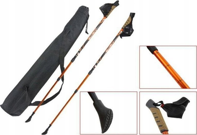 Shkop trekking Spokey SM3-B12 C3, alumini, i rregullueshëm, portokalli