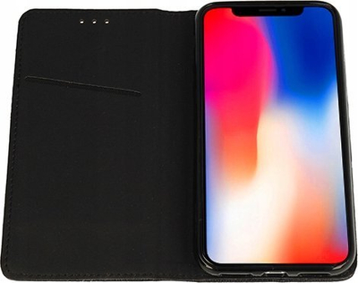 Futera libri me magnet për Samsung Galaxy A50, me xhepa kartash, e zezë