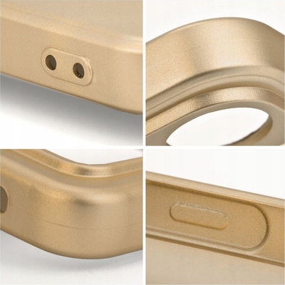 Kapak telefoni Metallic Case për Oppo A78 4G, efekt metalik, i artë