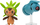 Set figurina Pokemon Battle Figure, Chespin dhe Beldum, për kalamojë, shumëngjyrësh