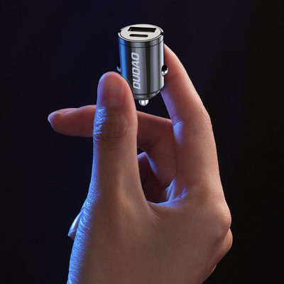 Karikues për makinë Dudao R3MAX, USB dhe USB C, 48W, i zi