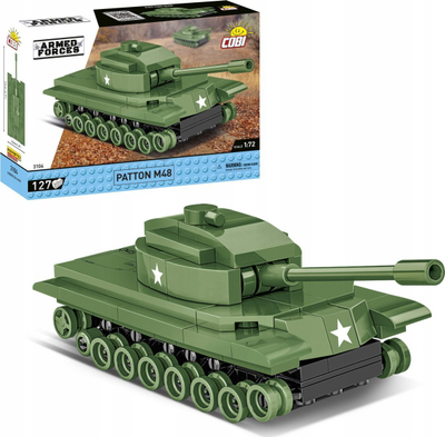Blloqe ndërtimi Cobi PATTON M48, 127 pjesë, tank 1:72, shumengjyrëshe