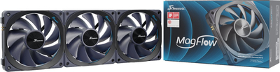 Set ventilatoresh PC MagFlow 3 Fan Kit 120mm PWM, 3 ventilatorë, i zi
