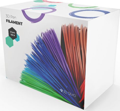 Set fije 3D 3Dsimo, 125m, 1.75mm, shumëngjyrësh