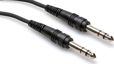 Kabllo audio Hosa Balanced Interconnect, 1/4" TRS në 1/4" TRS, 1.5 m, i zi