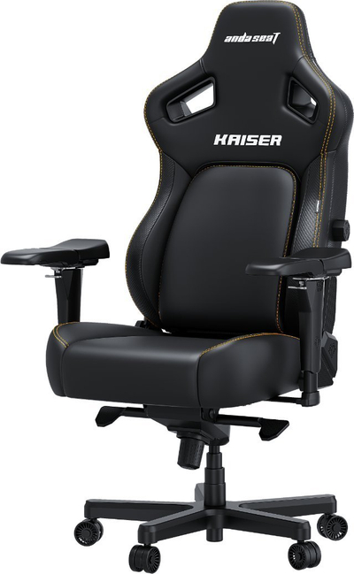 Karrige gaming AndaSeat Kaiser 4 Series XL, lëkurë PVC premium, ergonomike, e zezë elegante