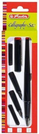 Set kaligrafie Herlitz Calligraphy, 3 maja 1.1 1.5 2.3 mm, bojë e zezë