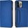 Kuti mbrojtëse flip Hurtel Magnet Card Case për Samsung Galaxy S23, me portofol, bëhet dhe si qëndrim, blu