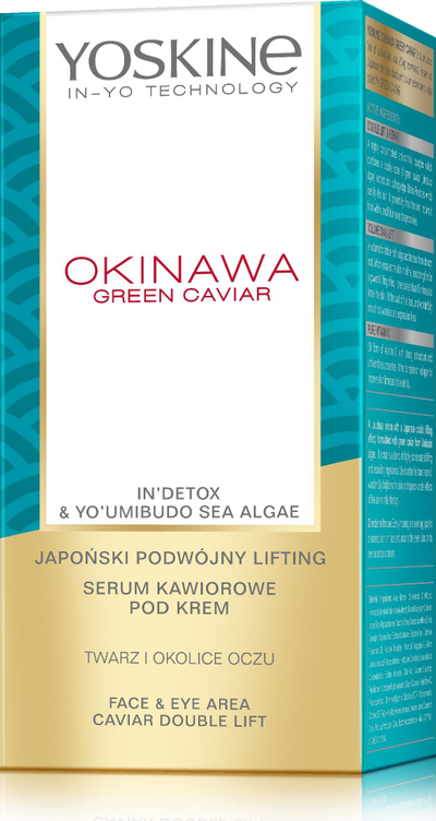 Serum për fytyrë dhe sy Yoskine Okinawa Green Caviar, lifting kundra rrudhave, 30ml