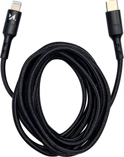 Кабел полнач Wozinsky USB C во Lightning, 2m, 18W PD, црн