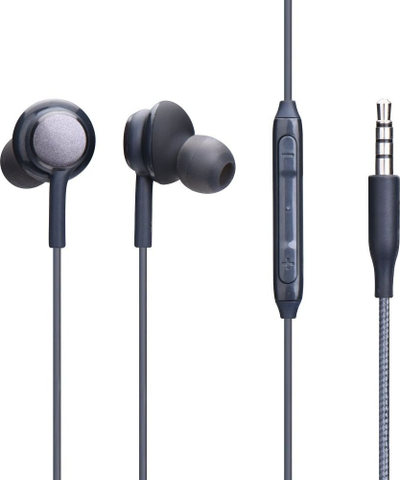 Kufje in ear Perfect Stereo Headset, me mikrofon, jack 3.5mm, të zeza