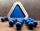 Puzzle druri Epideixis Logical Pyramid, lojë logjike 3D, bazë trekëndore, blu