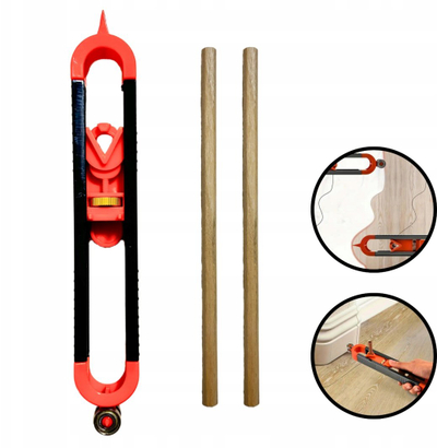 Shabllon konturesh ALLBE Retoo, 230mm, me laps, i kuq e zi