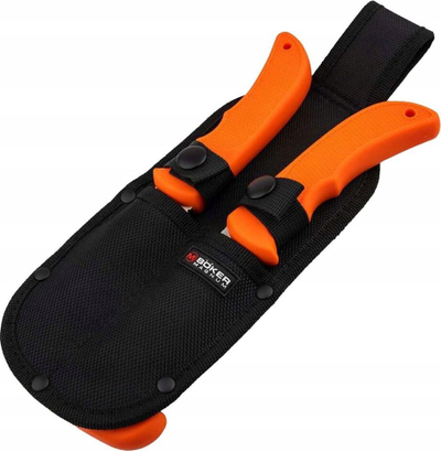 Set gjuetie Boker Magnum Hunting Line Game, 3 pjesë, çelik inoksi, doreza portokalli
