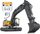 Lodër eskavator Jamara Volvo EC160E Metal, 1:16, me grab dhe çekiç prishës, e verdhë