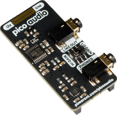 Modul audio Pimoroni Pico Audio Pack, line out, amplifikator për kufje
