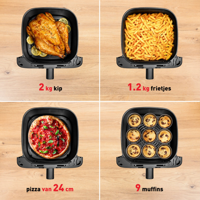 Фритеза со воздух Tefal Easy Fry Mega EY855D10, 7.5L, 2020W, инокс црна