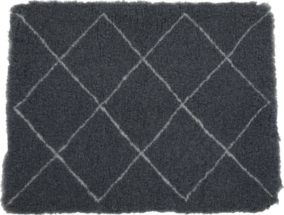 Shtrat izolues për qen Berber G, 75x120 cm, poliester i riciklu o, gri