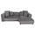 Divan-Shtrat 3-ulëse Grace djathtas 252×105–160×70–90 Hcm (HM3280.03R), gri