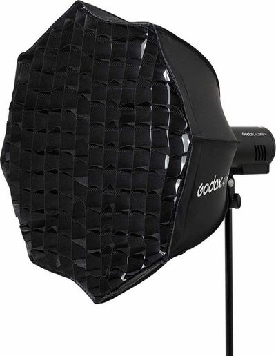Softbox parabolik Godox AD-S60S, 60 cm, me grilë honeycomb, i zi