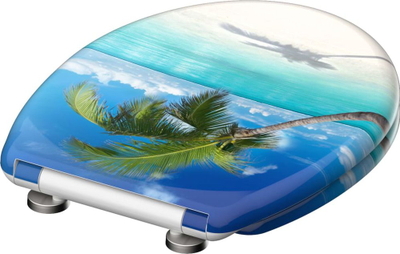 Ule tualeti Schütte Caribbean, duroplast, mbyllje e butë, shumëngjyrëshe