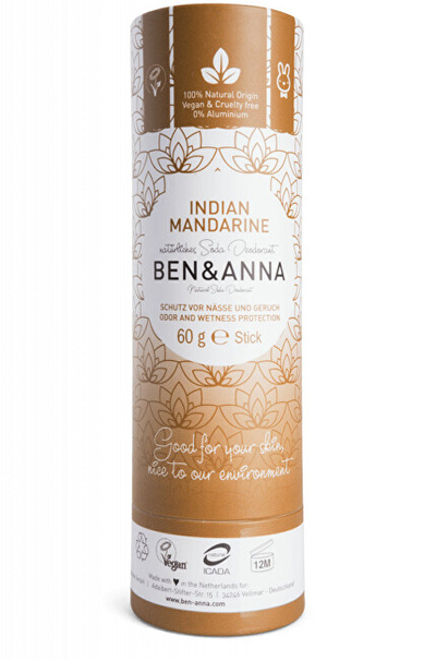Deodorant i ngurtë BEN & ANNA Indian mandarin, 60 g