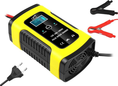 Karikues baterie LTC me ekran LCD, 12V 6A, për makina dhe motorra
