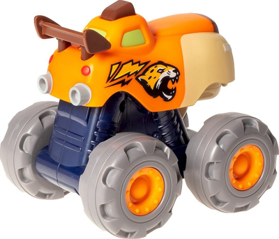 Lodër makinë Monster Truck Smily Play Leopard SP84359 AN01, me tërheqje mbrapa, plastike, shumëngjyrëshe