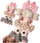 Set llastikë flokësh BOWS BEAR GUM171, 10 copë, material frotë, shumëngjyrëshe